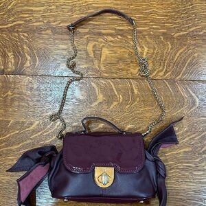 Zac Posen Deep Purple Crossbody Bag with Chain Strap
